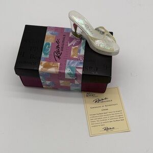 Just the Right Style by Raine Crocus Miniature Clear Floral Shoe Figurine